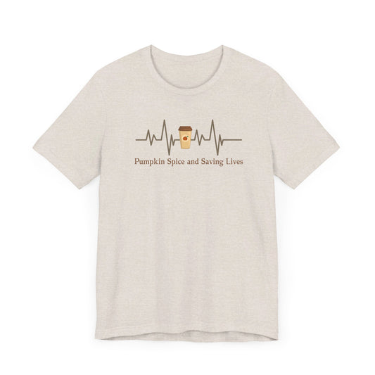 Pumpkin Spice Saving Lives Nurse T-shirt