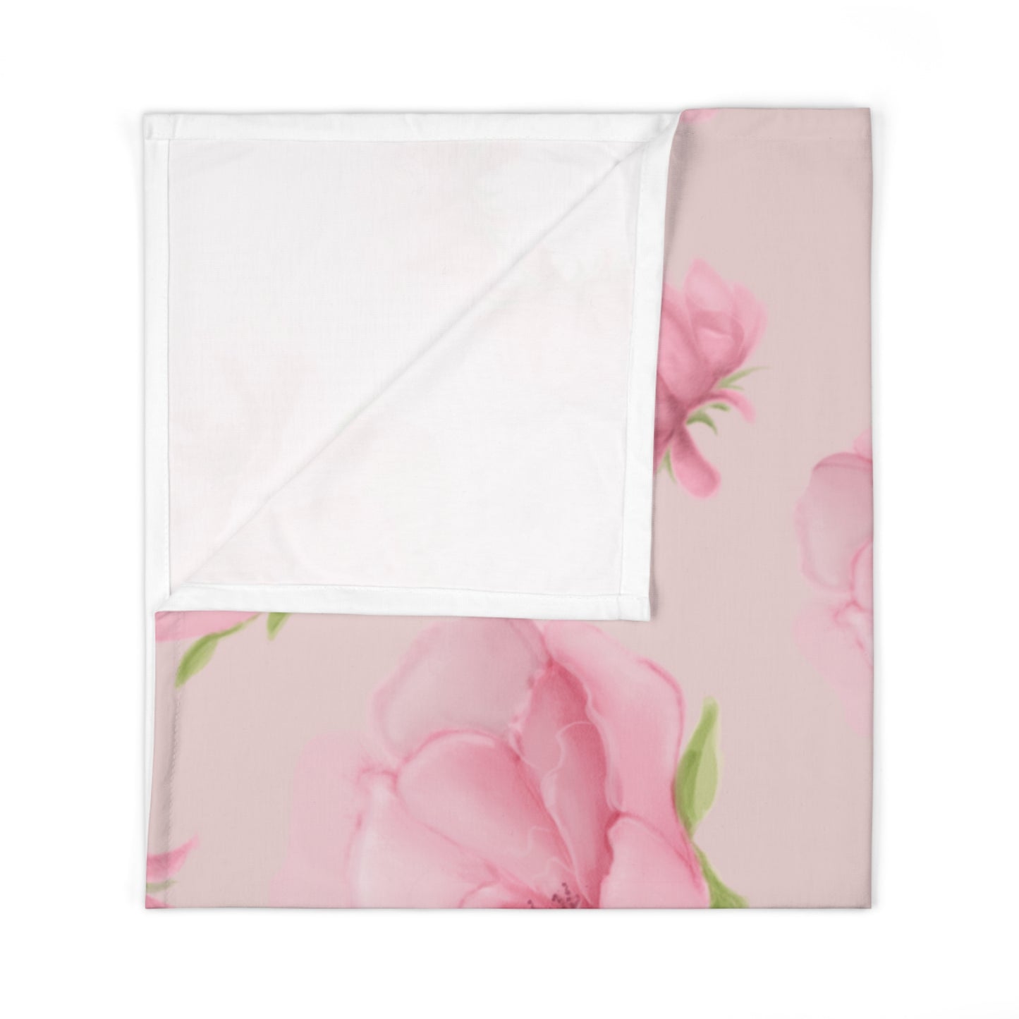 Pink Rose Baby Swaddle Blanket