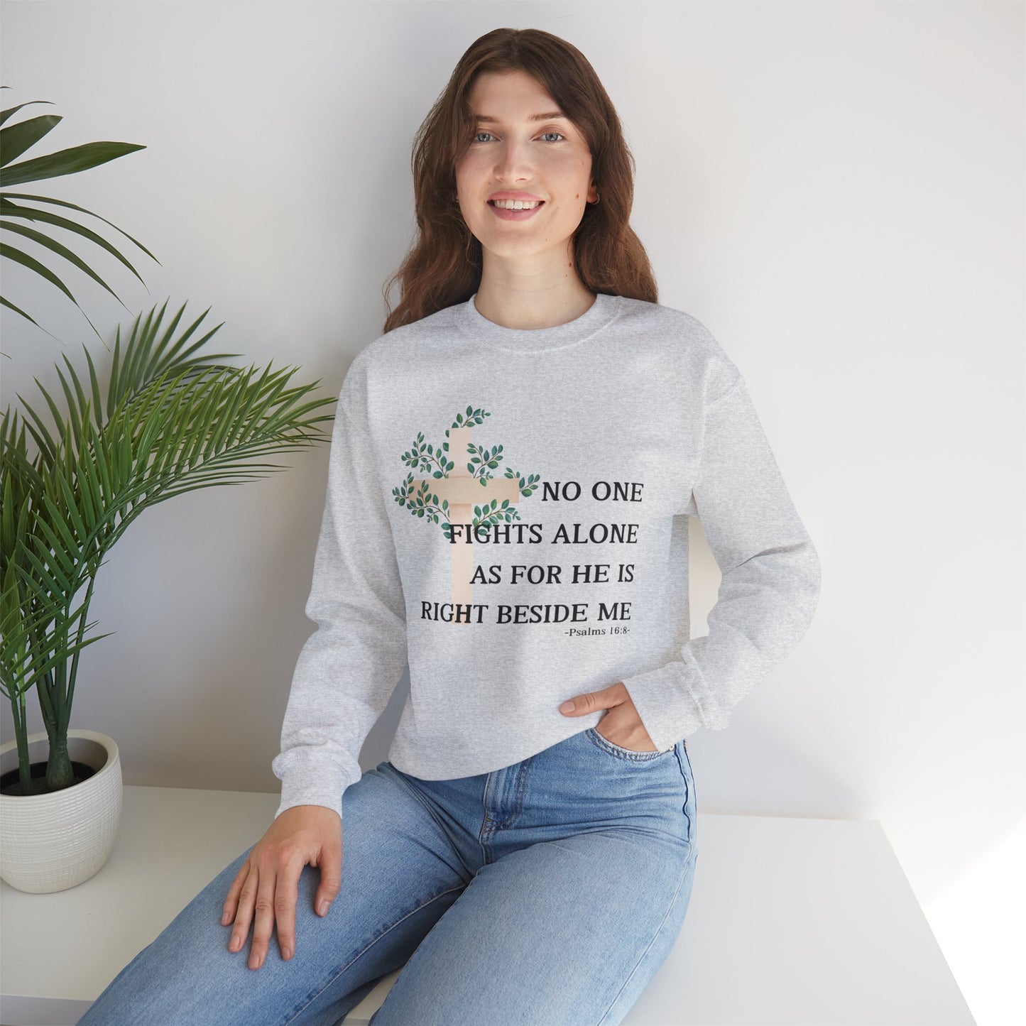 No One Fights Alone Crewneck Sweatshirt