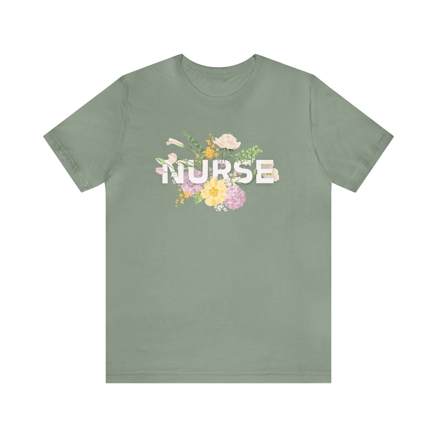 Floral NURSE T-shirt