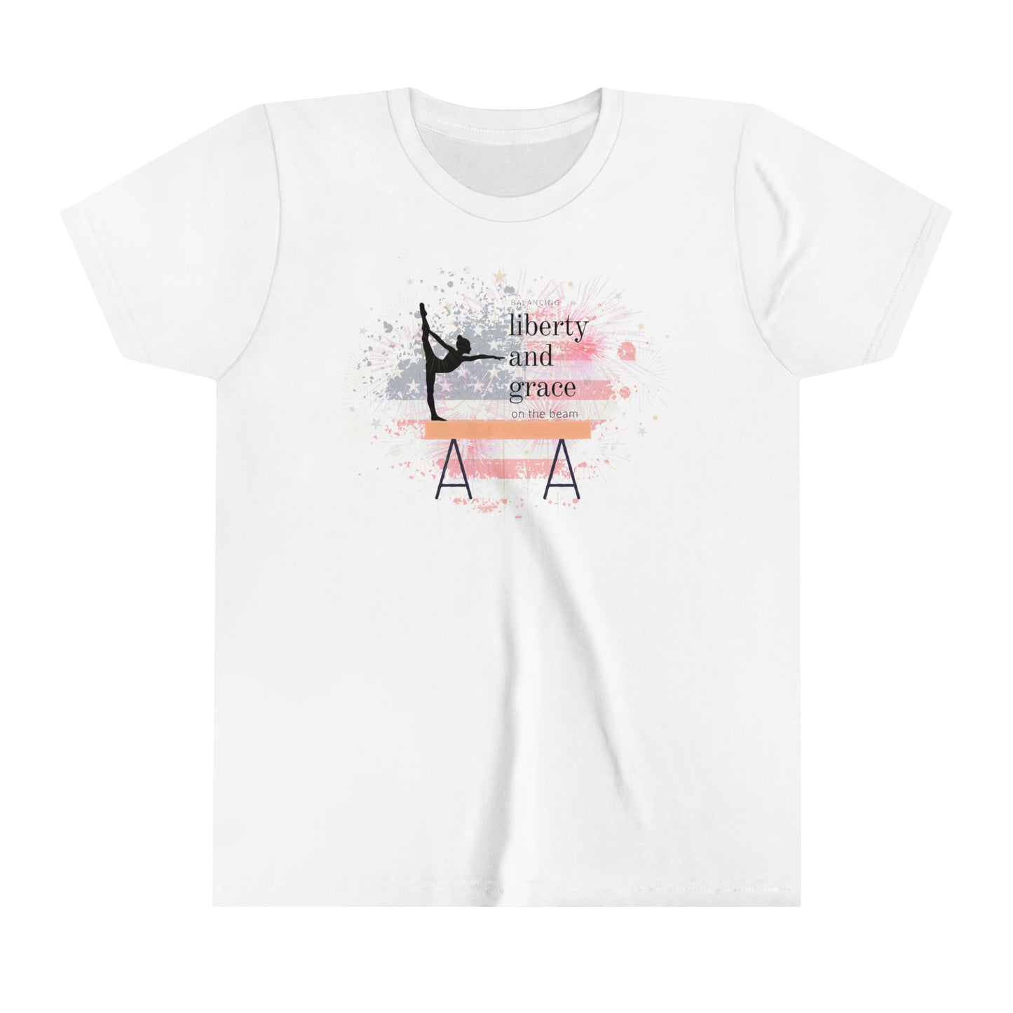 Gymnast Balancing Liberty and Grace Youth T-shirt