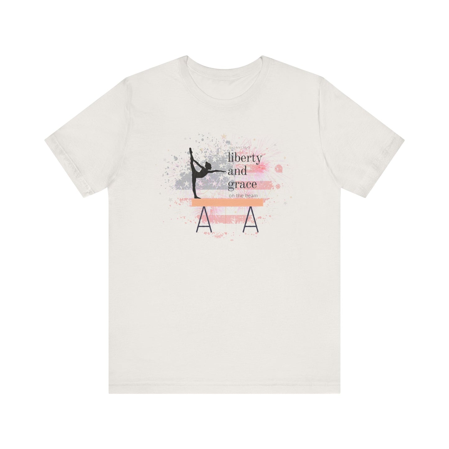 Gymnast Balancing Liberty and Grace Adult T-shirt