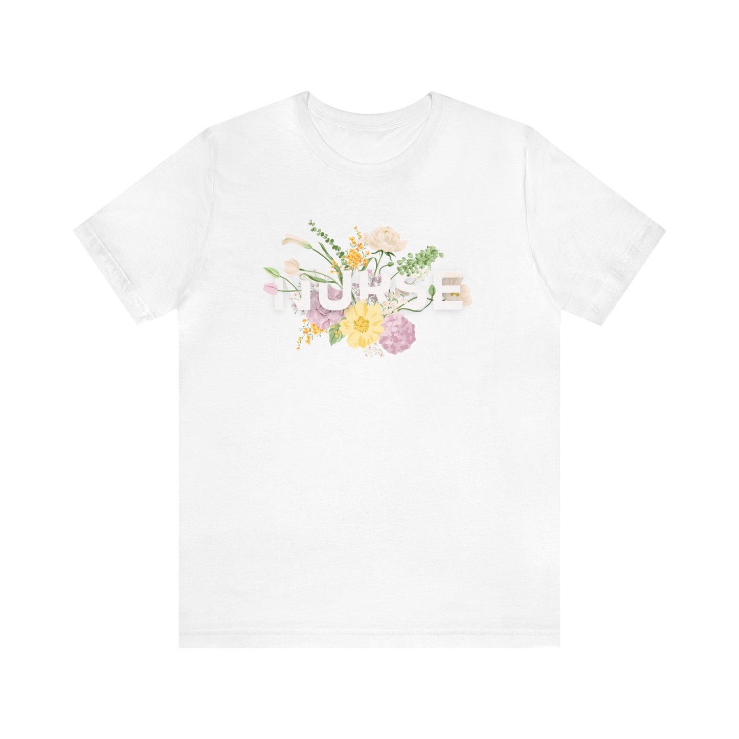 Floral NURSE T-shirt