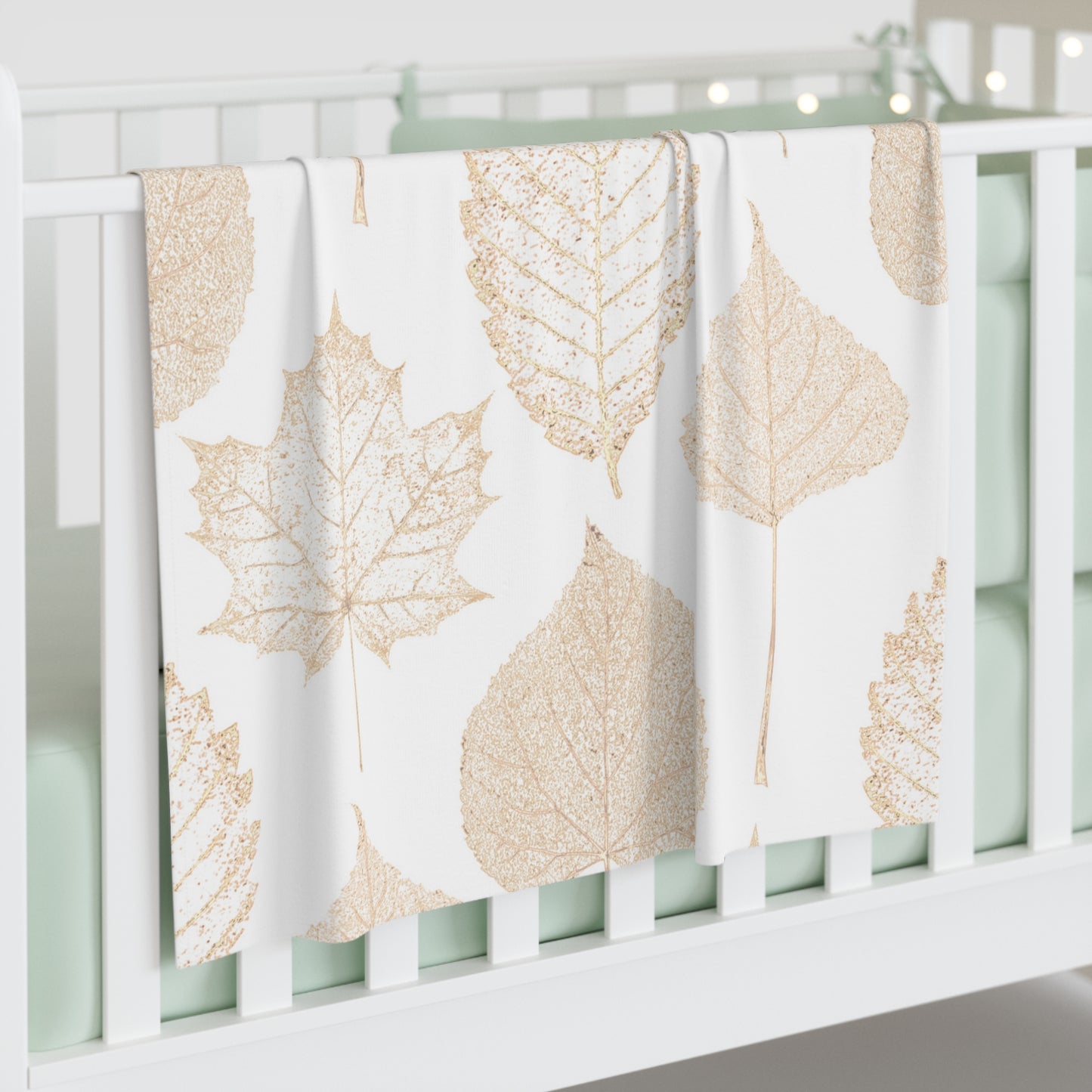 Gold Leaves Baby Swaddle Blanket