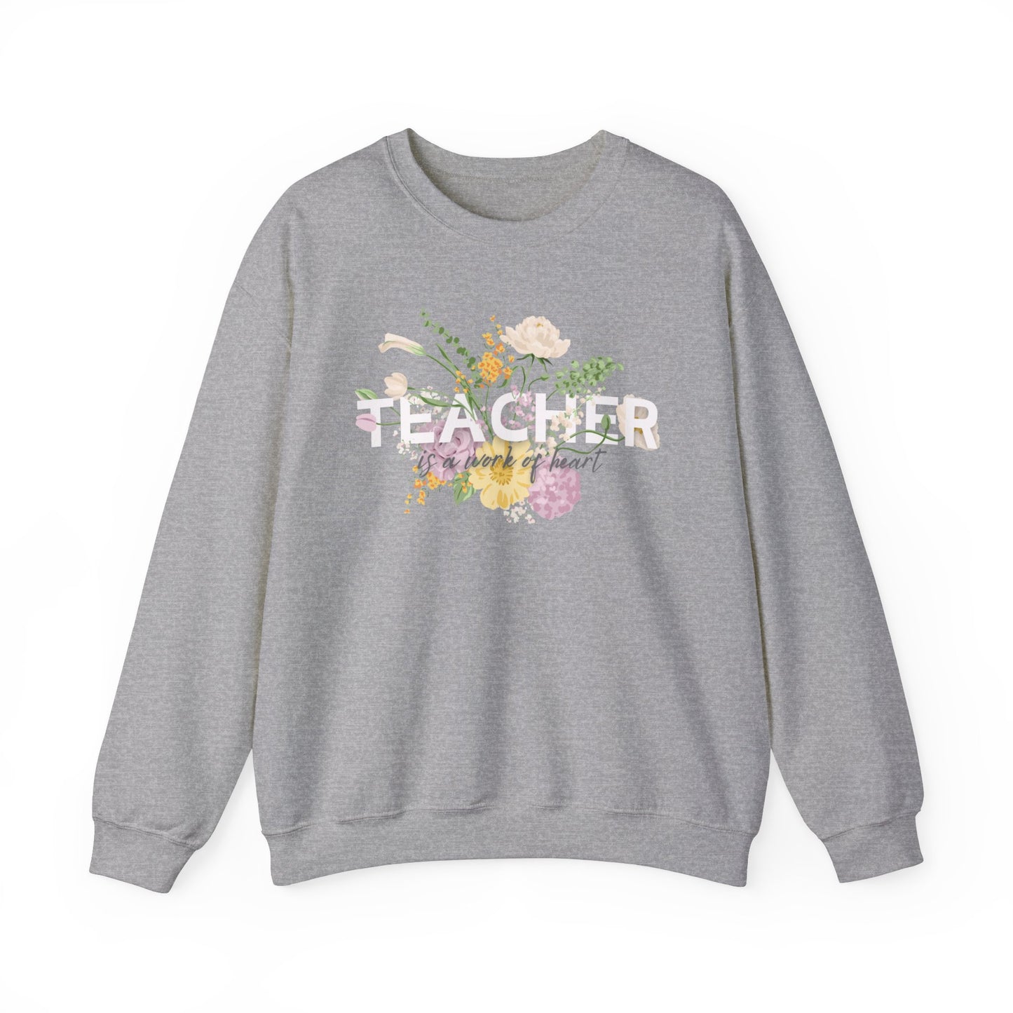 Floral Teacher Crewneck Sweatshirt