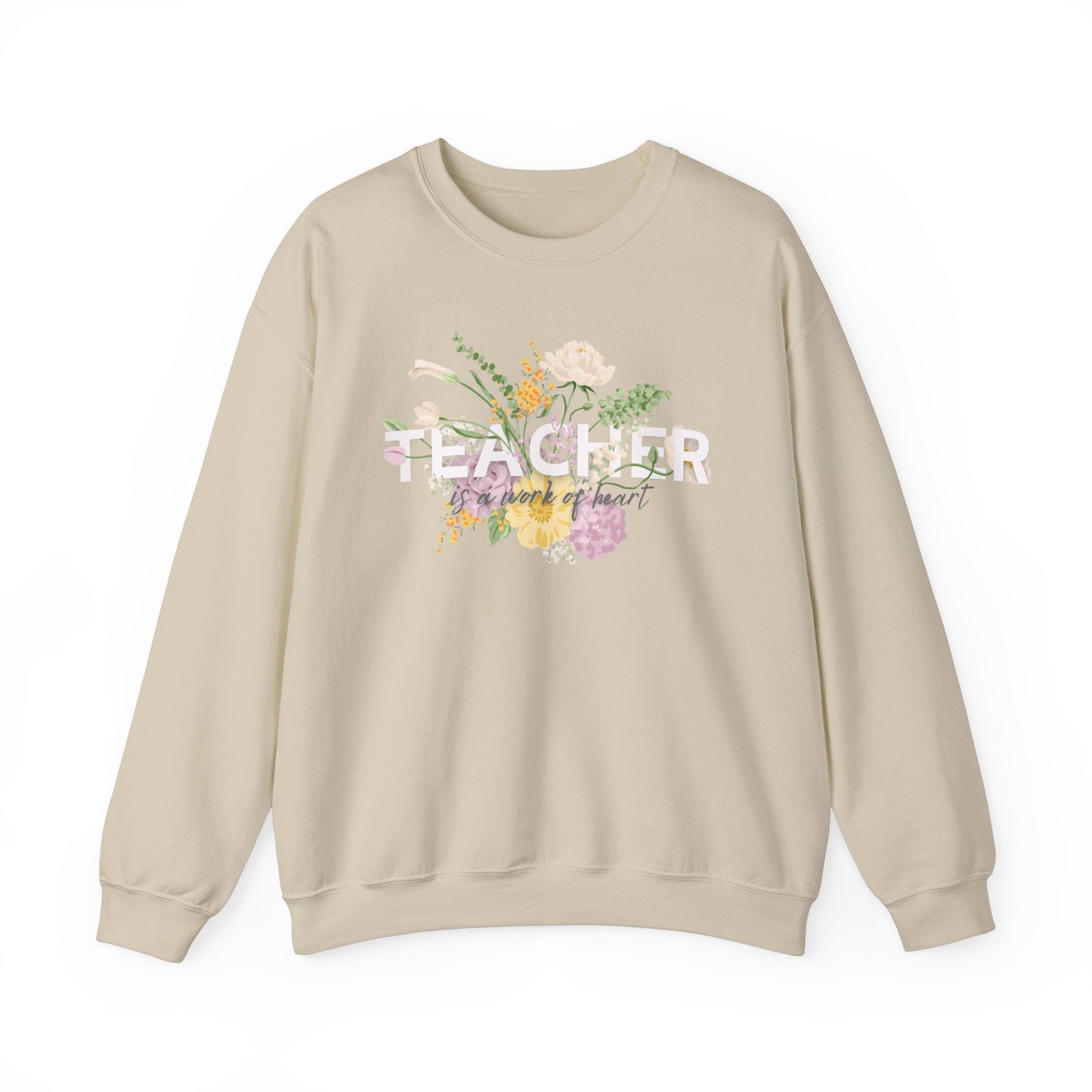 Floral Teacher Crewneck Sweatshirt