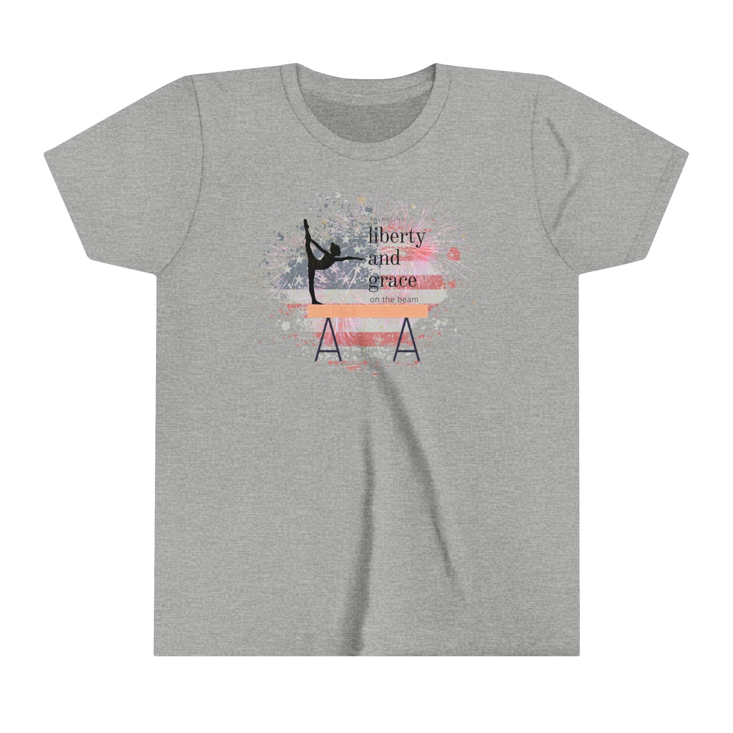 Gymnast Balancing Liberty and Grace Youth T-shirt