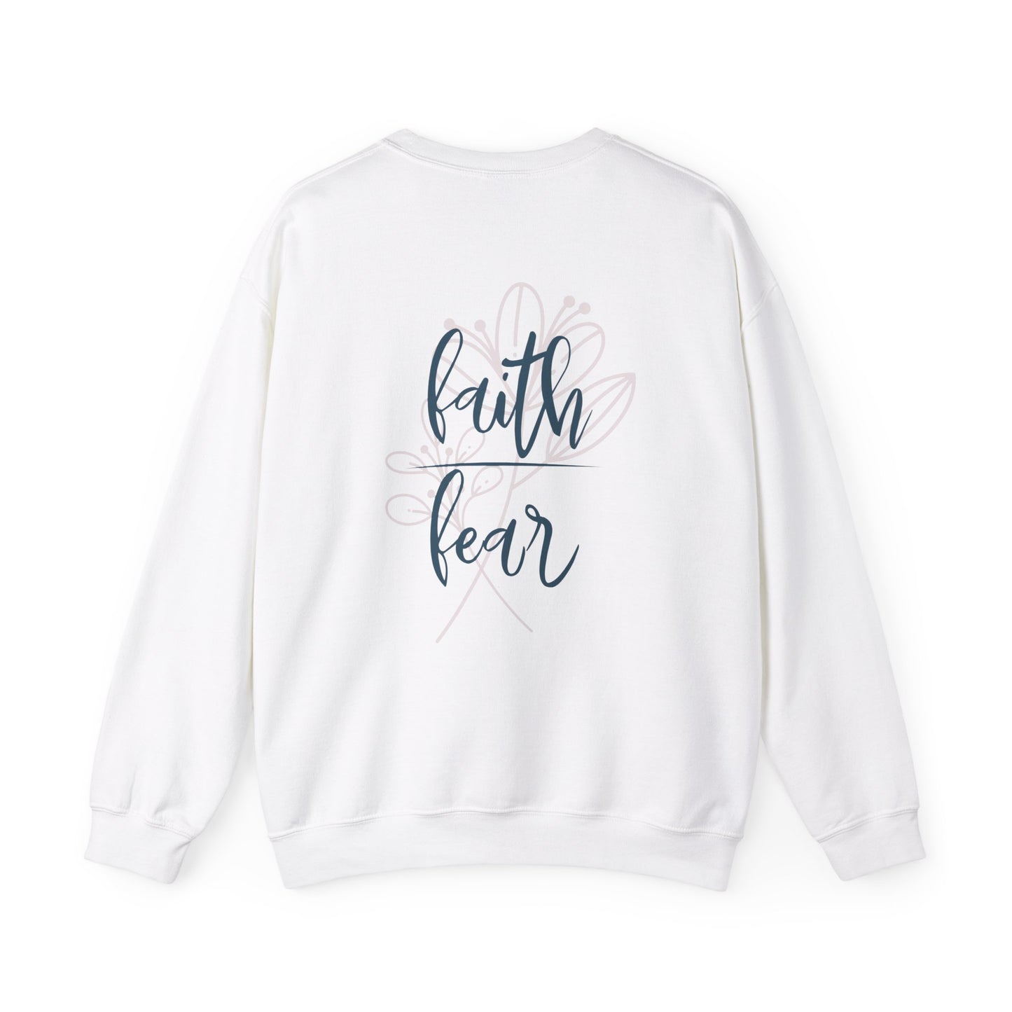 Faith/Fear Back Printed Crewneck Sweatshirt