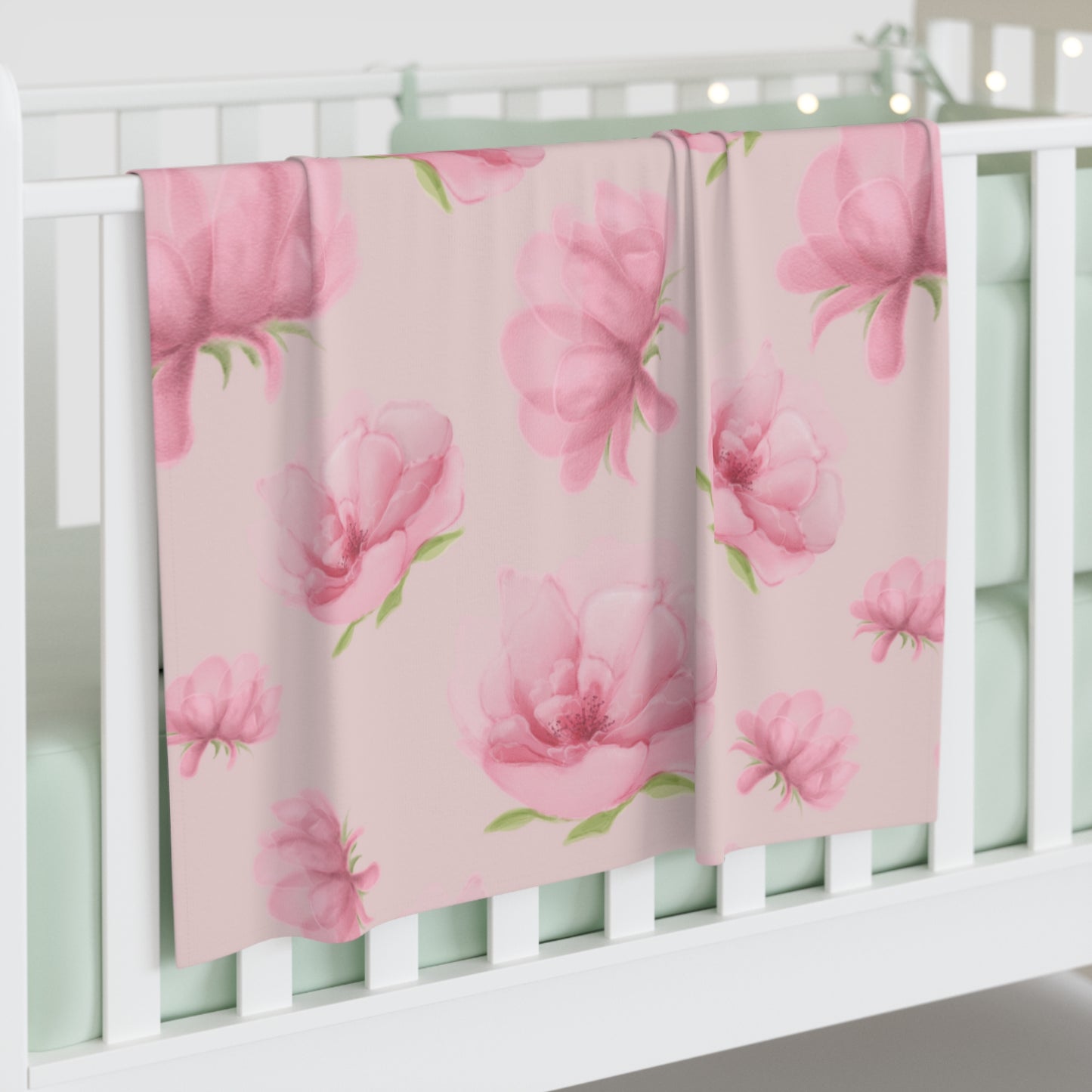 Pink Rose Baby Swaddle Blanket