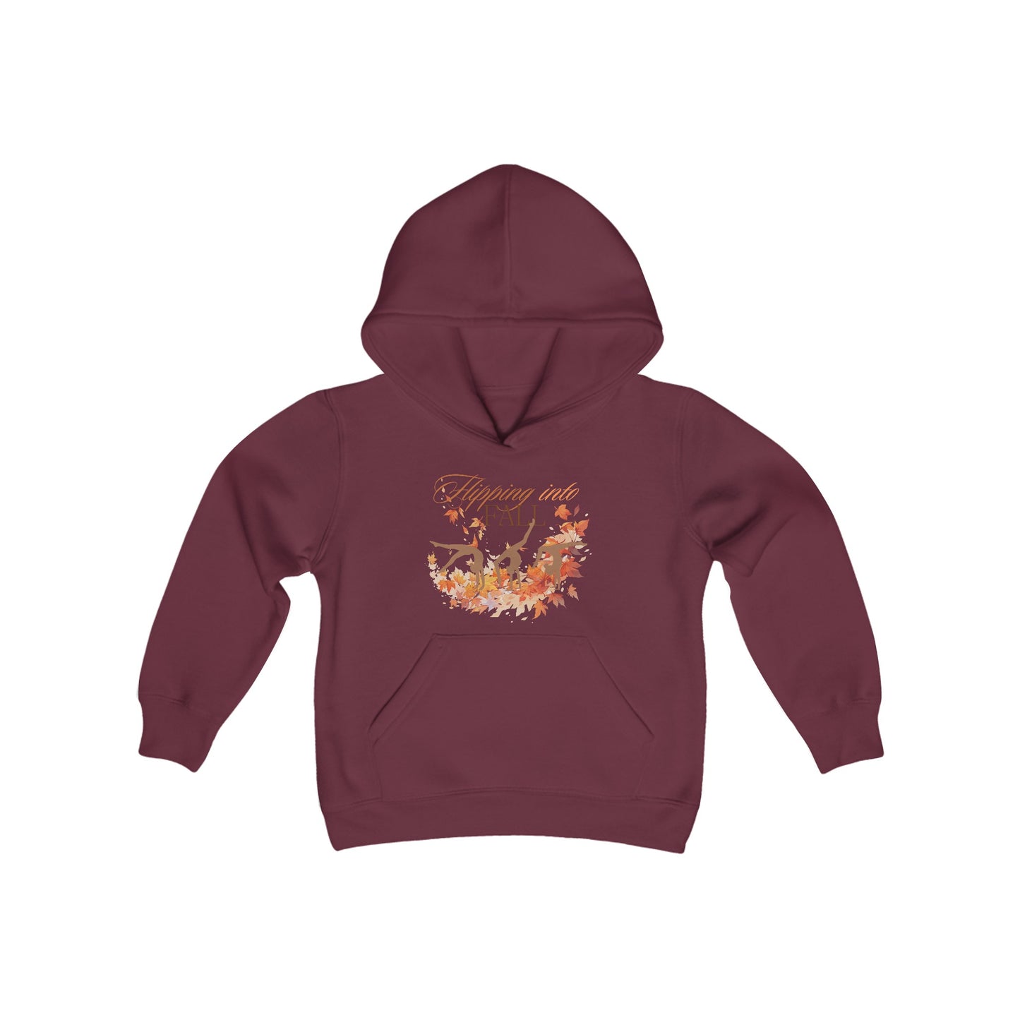 Flipping into Fall Youth Hooded Sweatshirt