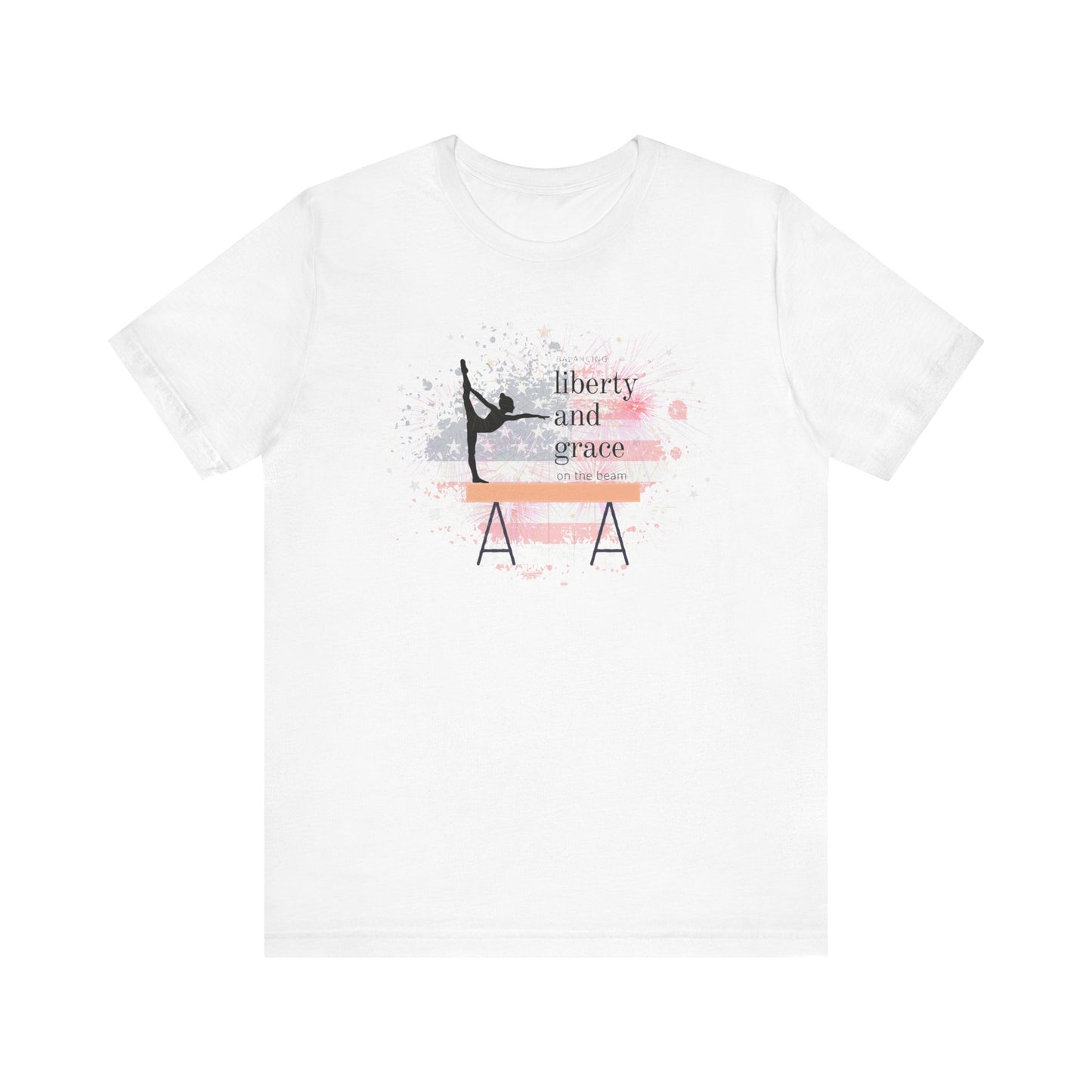 Gymnast Balancing Liberty and Grace Adult T-shirt