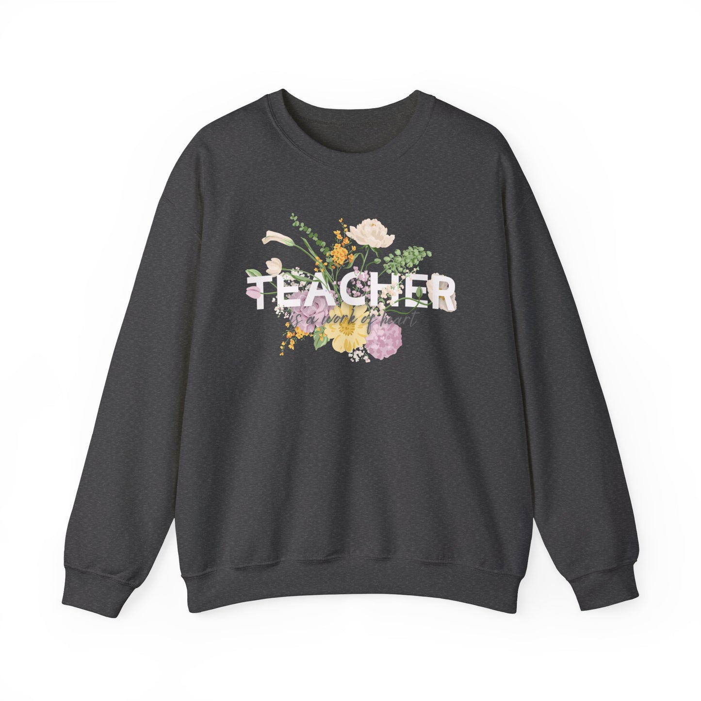 Floral Teacher Crewneck Sweatshirt