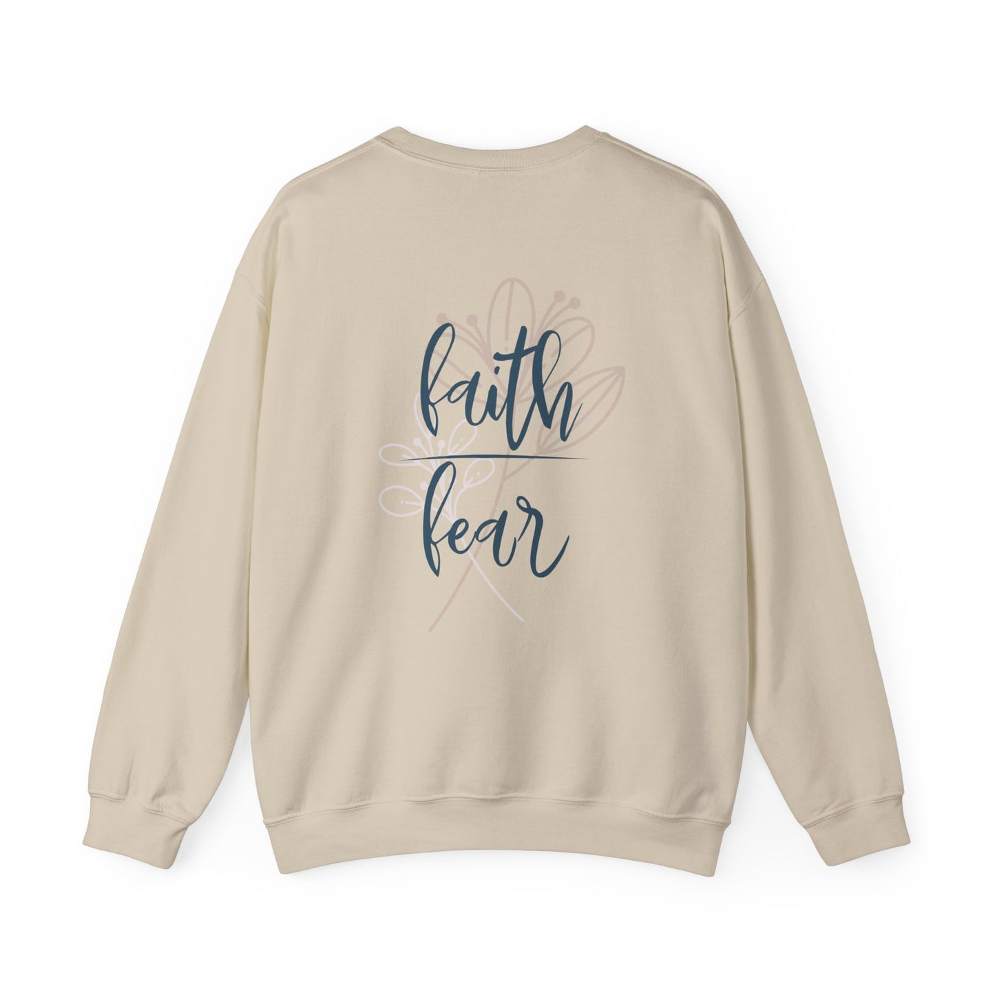 Faith/Fear Back Printed Crewneck Sweatshirt