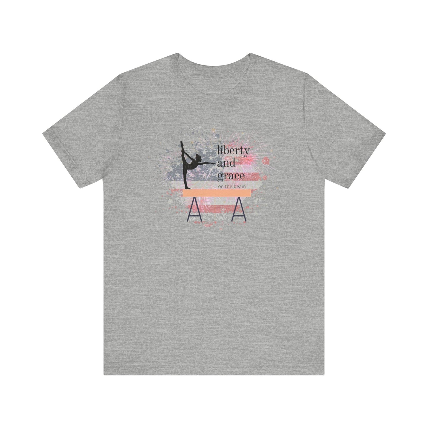 Gymnast Balancing Liberty and Grace Adult T-shirt