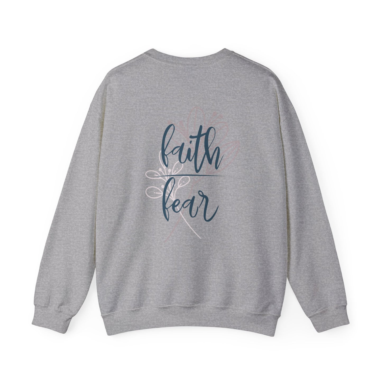 Faith/Fear Back Printed Crewneck Sweatshirt