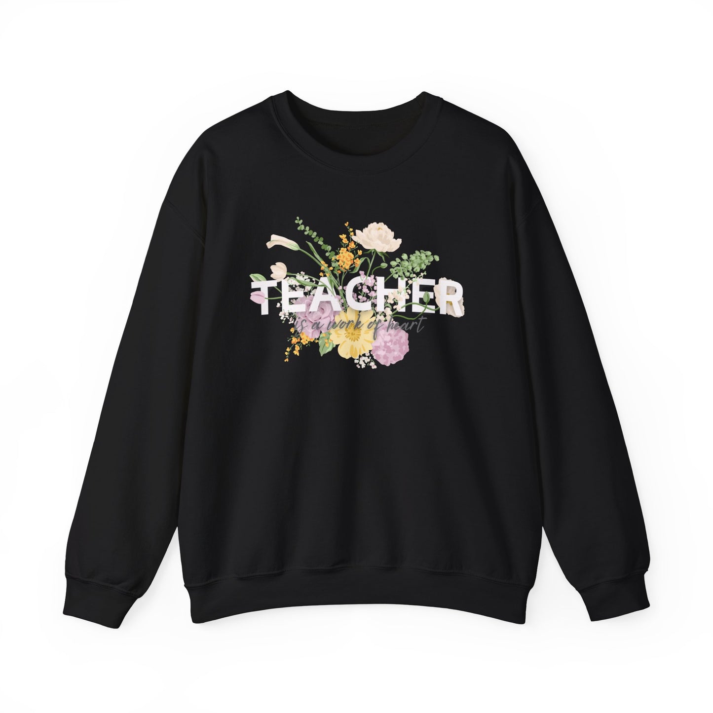 Floral Teacher Crewneck Sweatshirt