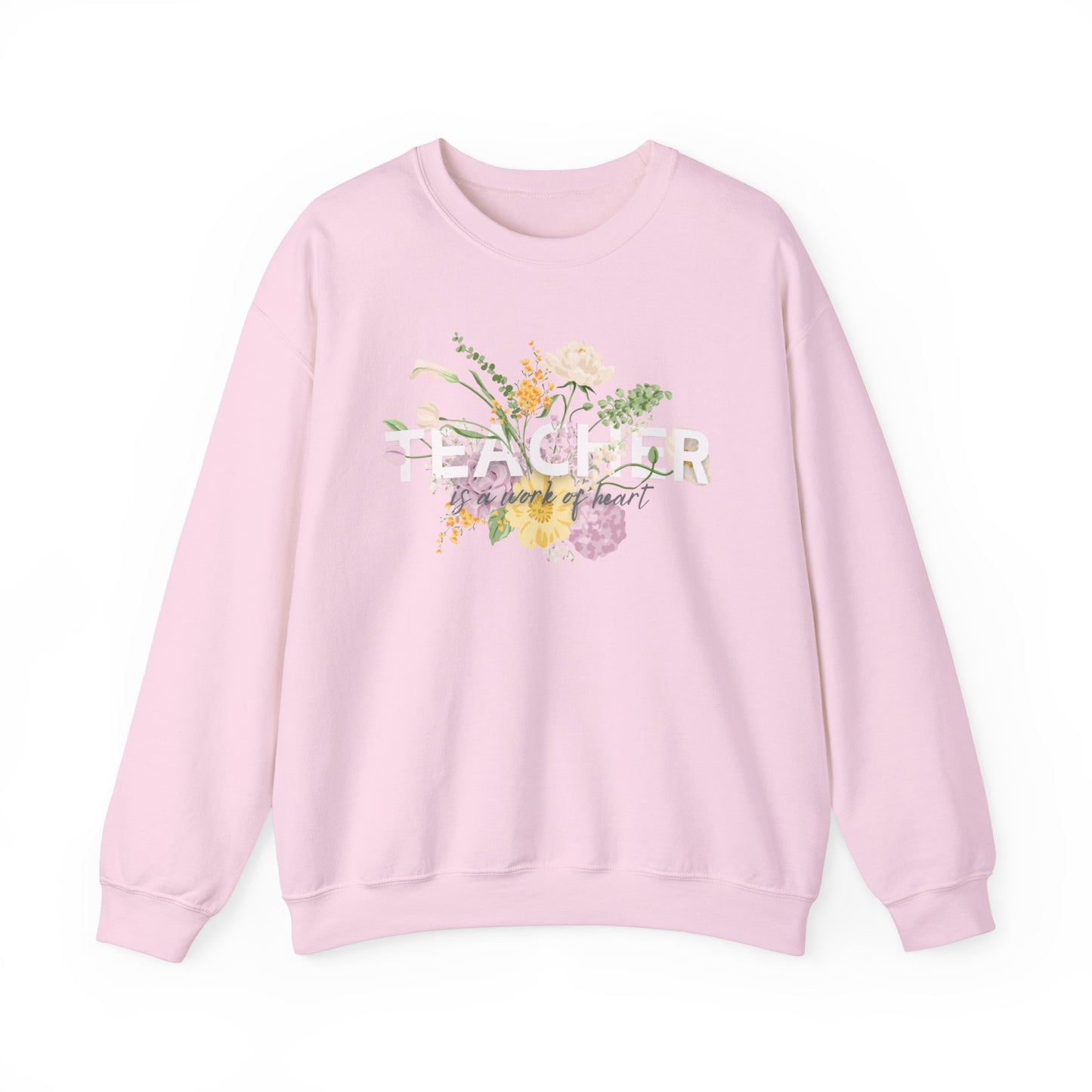 Floral Teacher Crewneck Sweatshirt