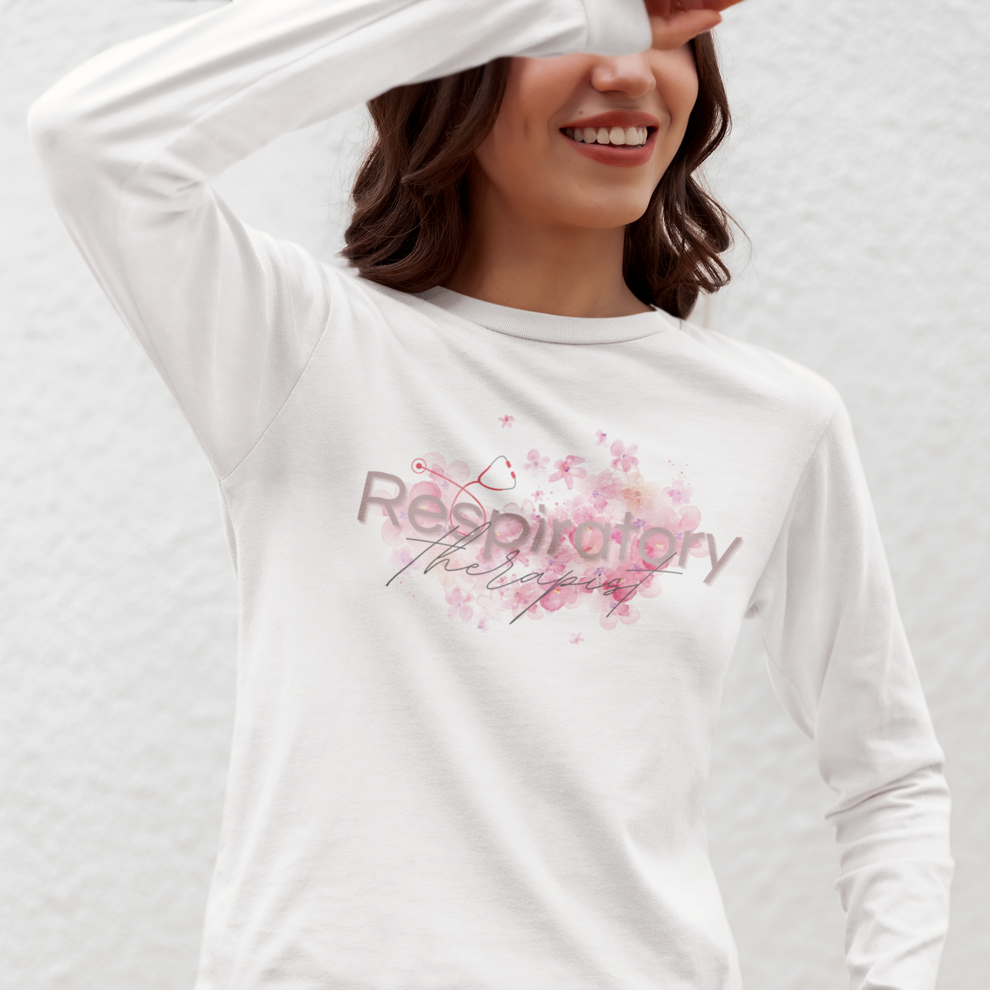 Respiratory Cherry Blossom Long Sleeve Tee