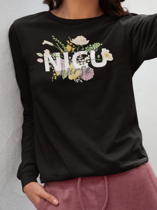 Floral NICU Long Sleeve Tee