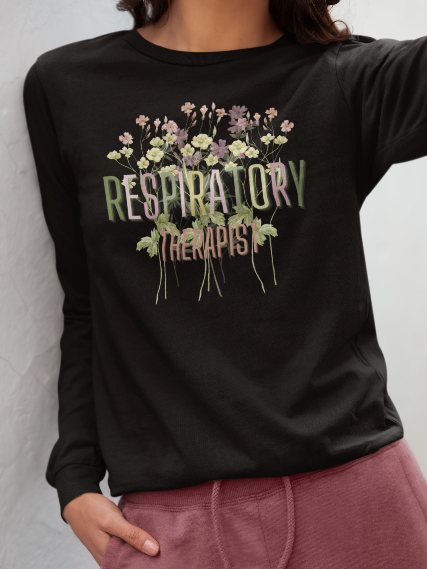 Spring Respiratory Therapist Long Sleeve Tee