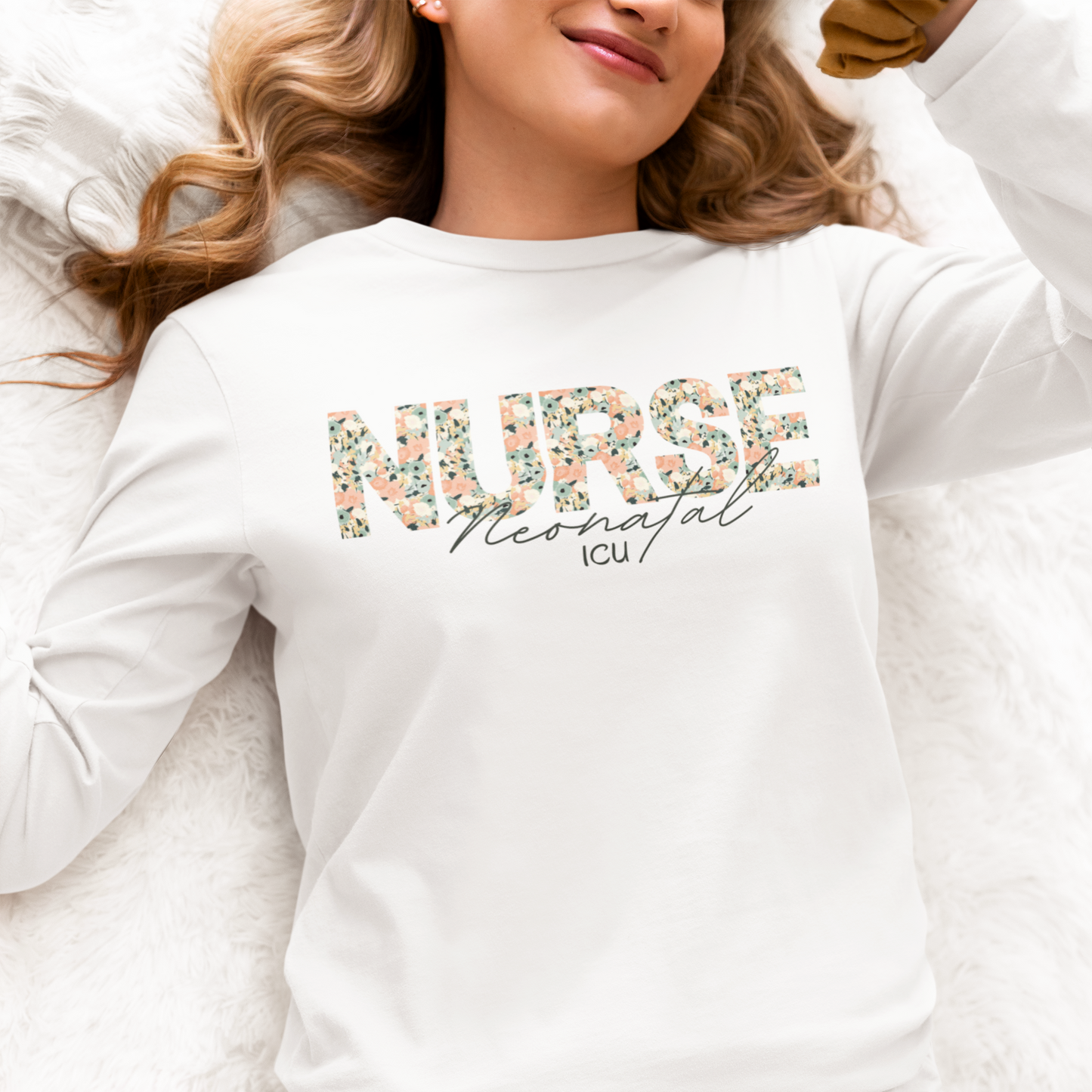 NICU Flower Long Sleeve Tee