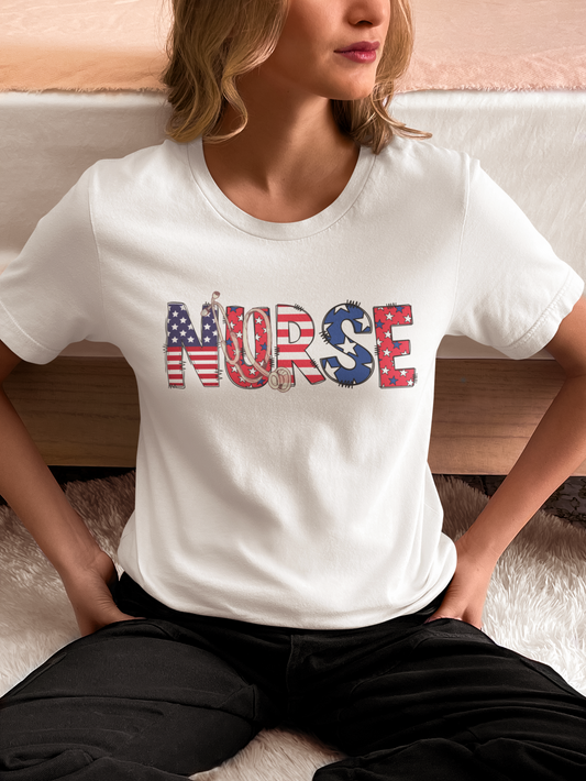 Patriotic NURSE T-SHIRT