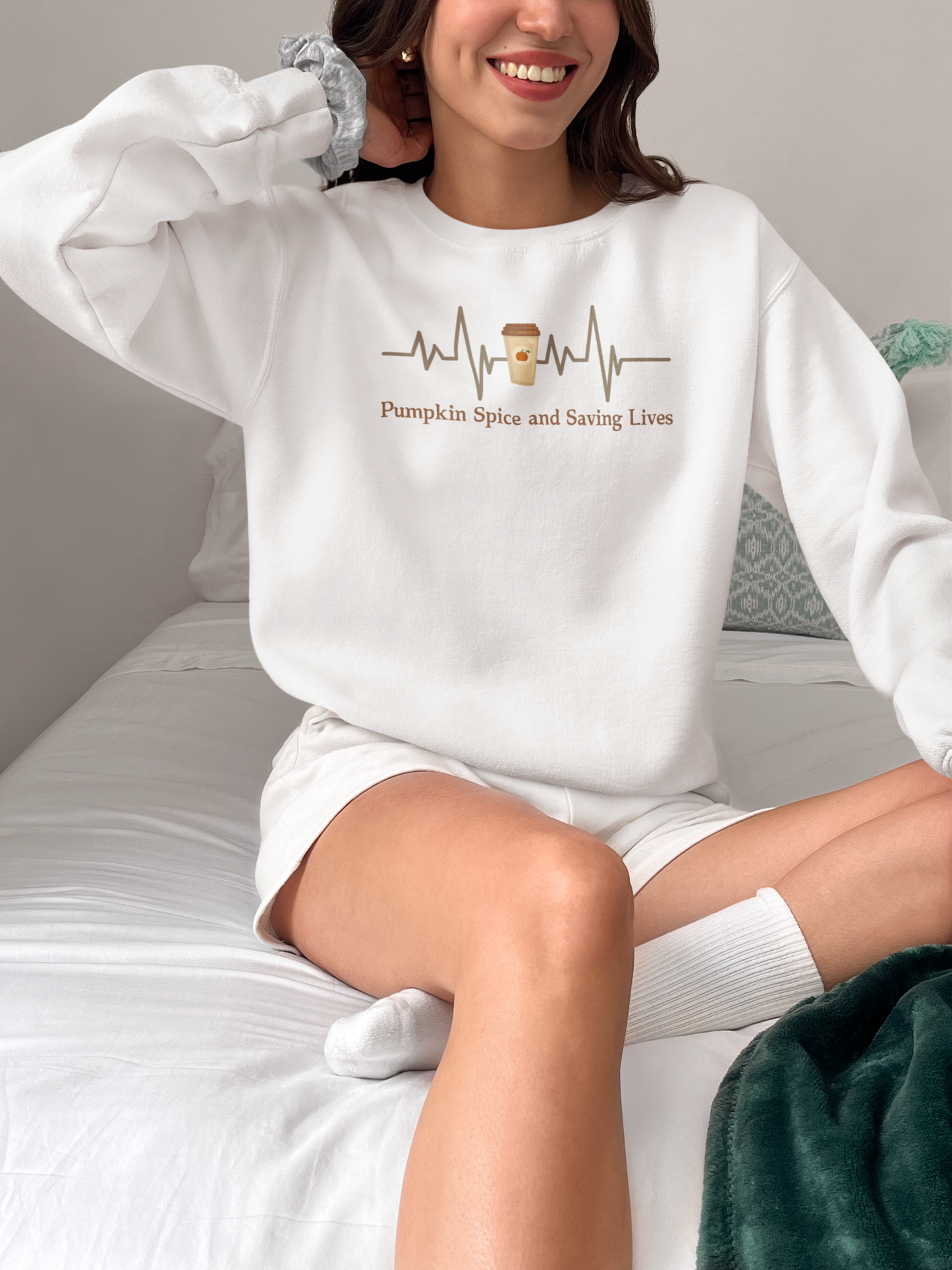 Pumpkin Spice Saving Lives Nurse Sweatshirt