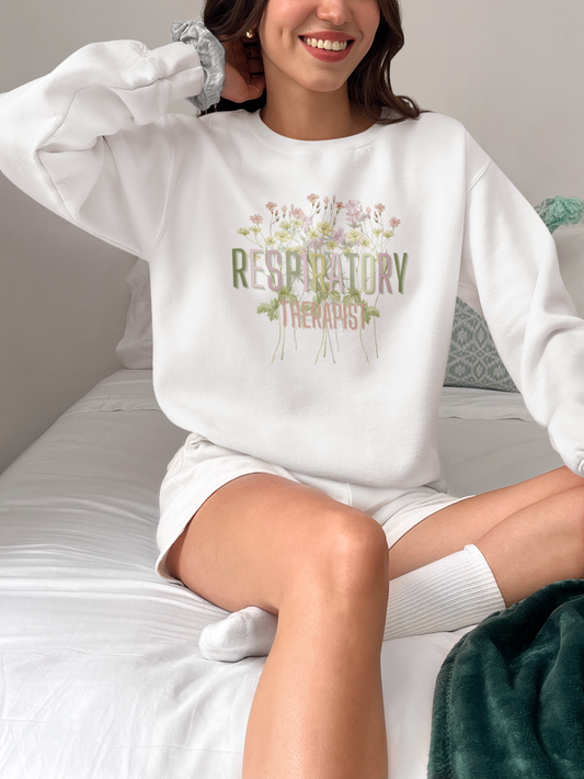 Spring Respiratory Therapist Crewneck Sweatshirt