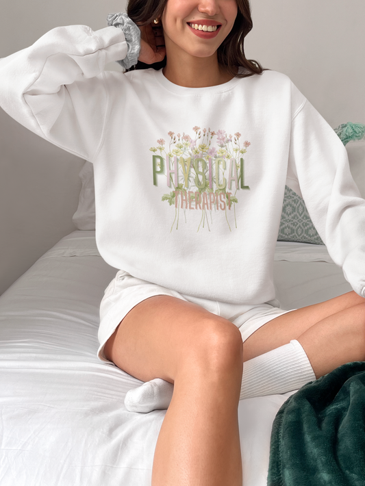 Spring Physical Therapist Crewneck Sweatshirt