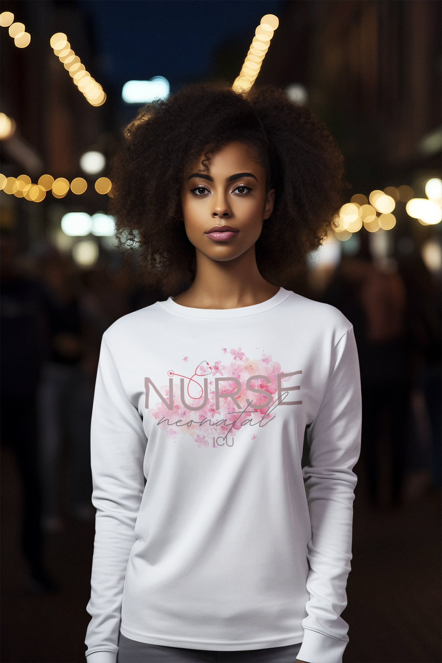 Unisex Cherry Blossom NICU Long Sleeve Tee