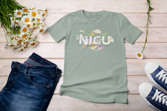 Floral NICU T-Shirt